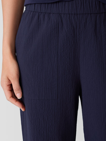 Eileen Fisher Organic Cotton Pucker Straight Pant