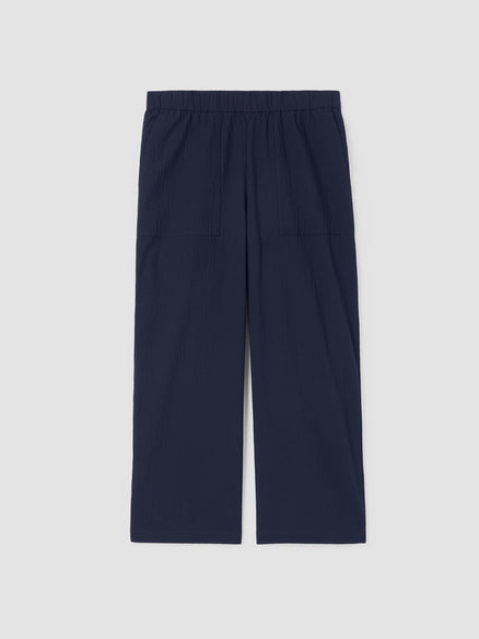 Eileen Fisher Organic Cotton Pucker Straight Pant