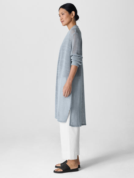 Eileen Fisher Organic Linen Cotton Cord Long Cardigan