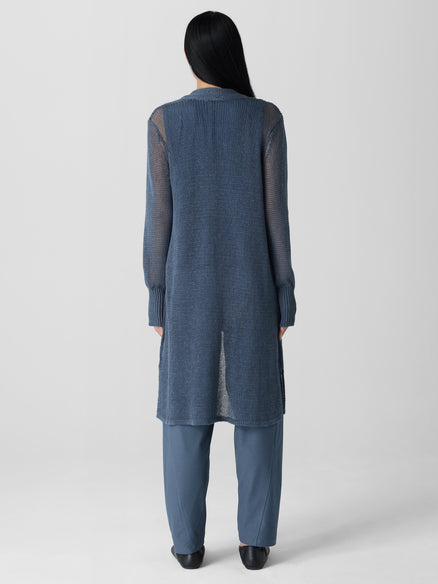 Eileen Fisher Organic Linen Cotton Cord Long Cardigan