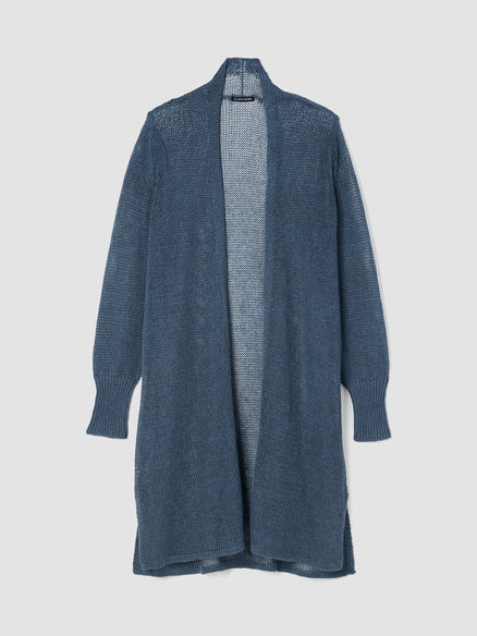 Eileen Fisher Organic Linen Cotton Cord Long Cardigan