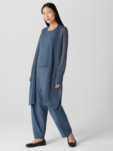 Eileen Fisher Organic Linen Cotton Cord Long Cardigan
