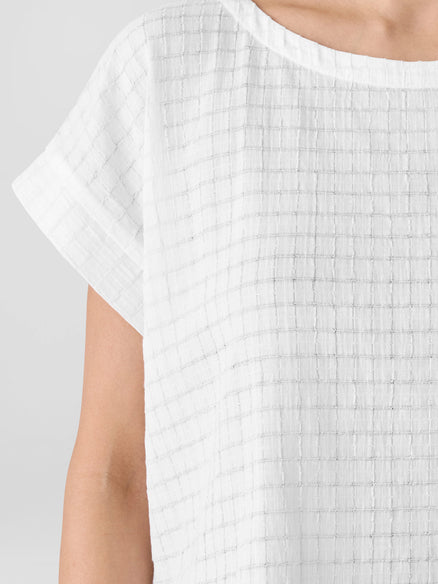 Eileen Fisher Organic Cotton Voile Box Square Top