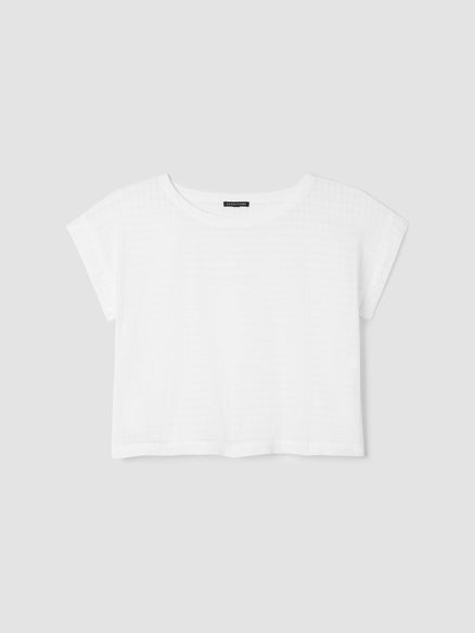 Eileen Fisher Organic Cotton Voile Box Square Top