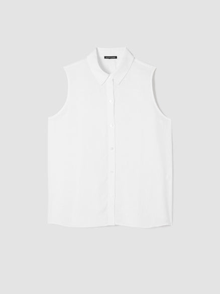 Eileen Fisher Organic Handkerchief Linen Sleeveless Shirt