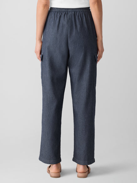 Eileen Fisher Airy Organic Cotton Twill Cargo Pant