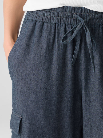 Eileen Fisher Airy Organic Cotton Twill Cargo Pant
