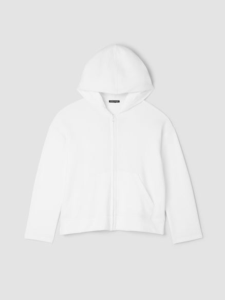 Eileen Fisher Lightweight Organic Cotton Terry Hooded Jacket