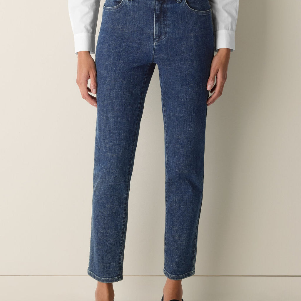Eileen Fisher Cotton Stretch Denim Slim Jean