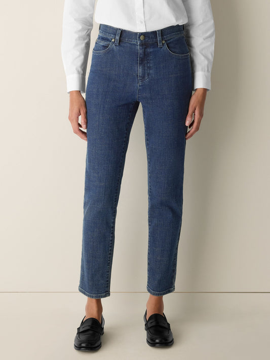 Eileen Fisher Cotton Stretch Denim Slim Jean