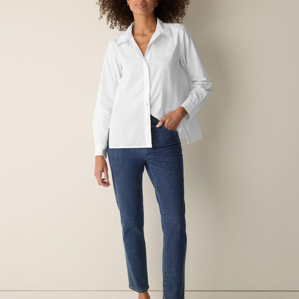 Eileen Fisher Cotton Stretch Denim Slim Jean