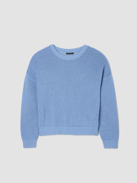 Eileen Fisher Peruvian Cotton Blend Crew Neck Top