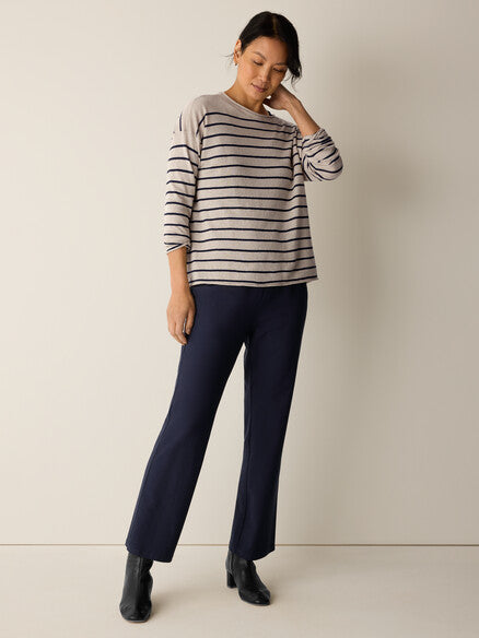 Eileen Fisher Organic Linen Cotton Jewel Neck Top