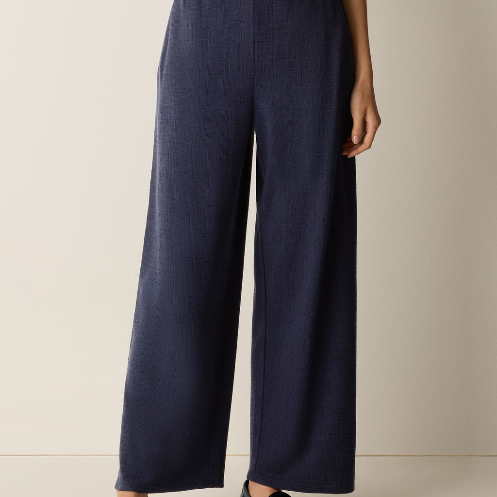 Eileen Fisher Cross Hatch Stretch Jersey Straight Pant