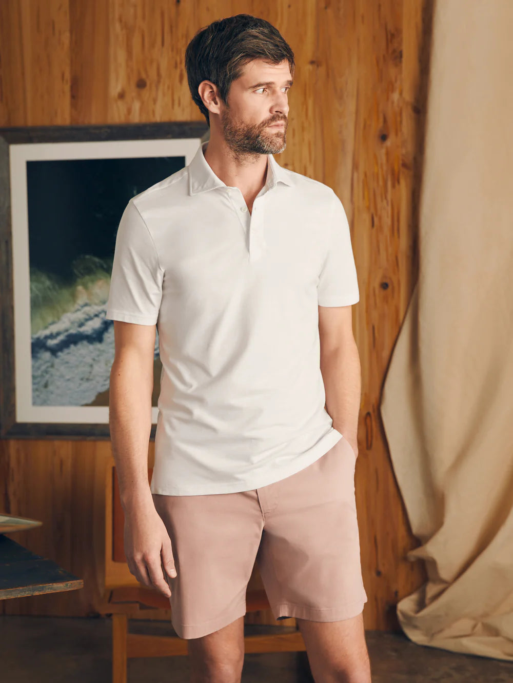 Faherty Movement™ Short-Sleeve Pique Polo Shirt