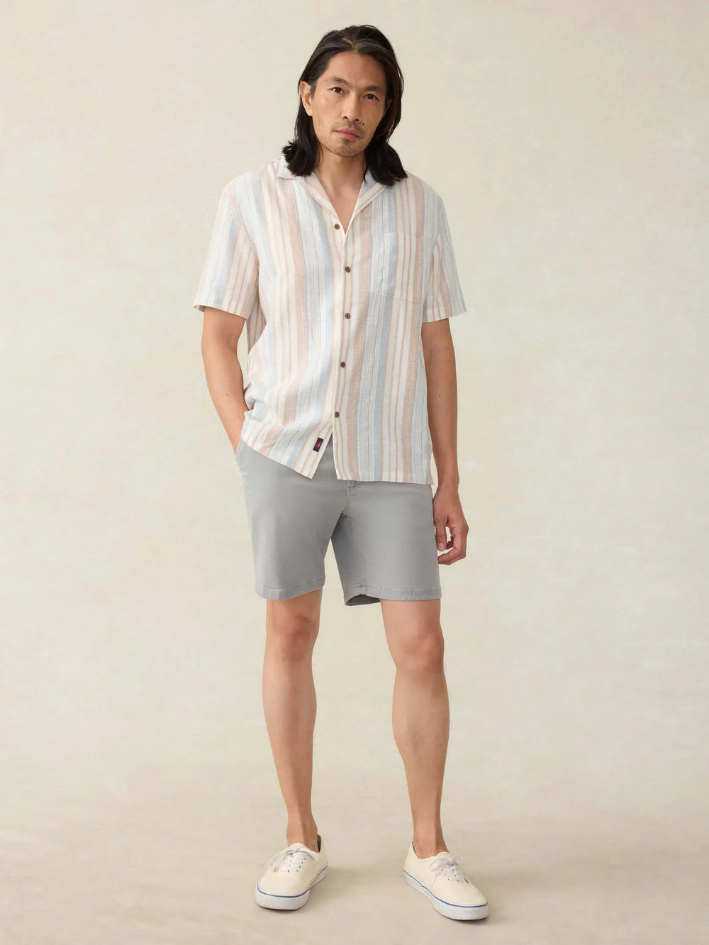Faherty Short-Sleeve Breeze Camp Shirt