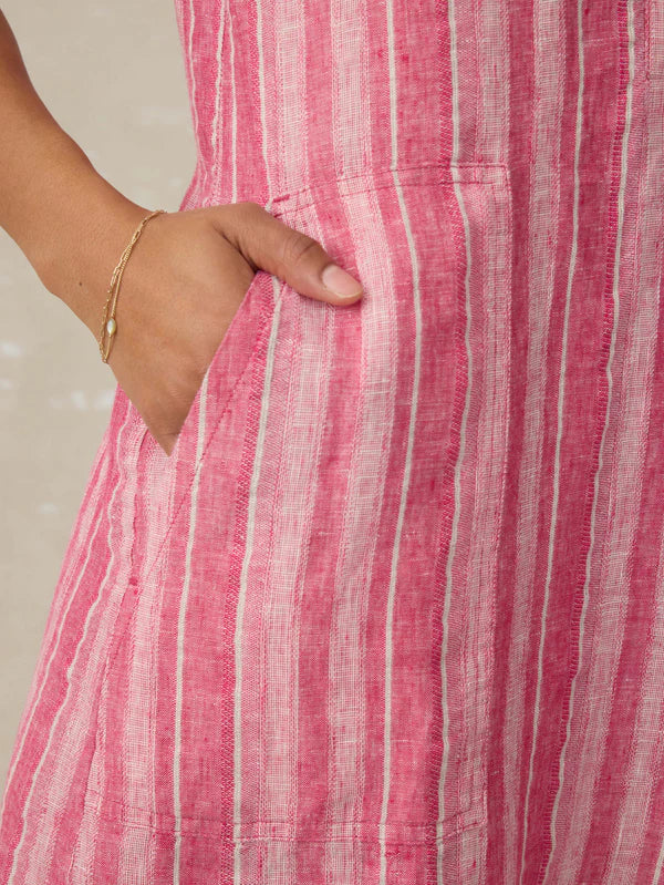 Faherty Azure Linen Dress