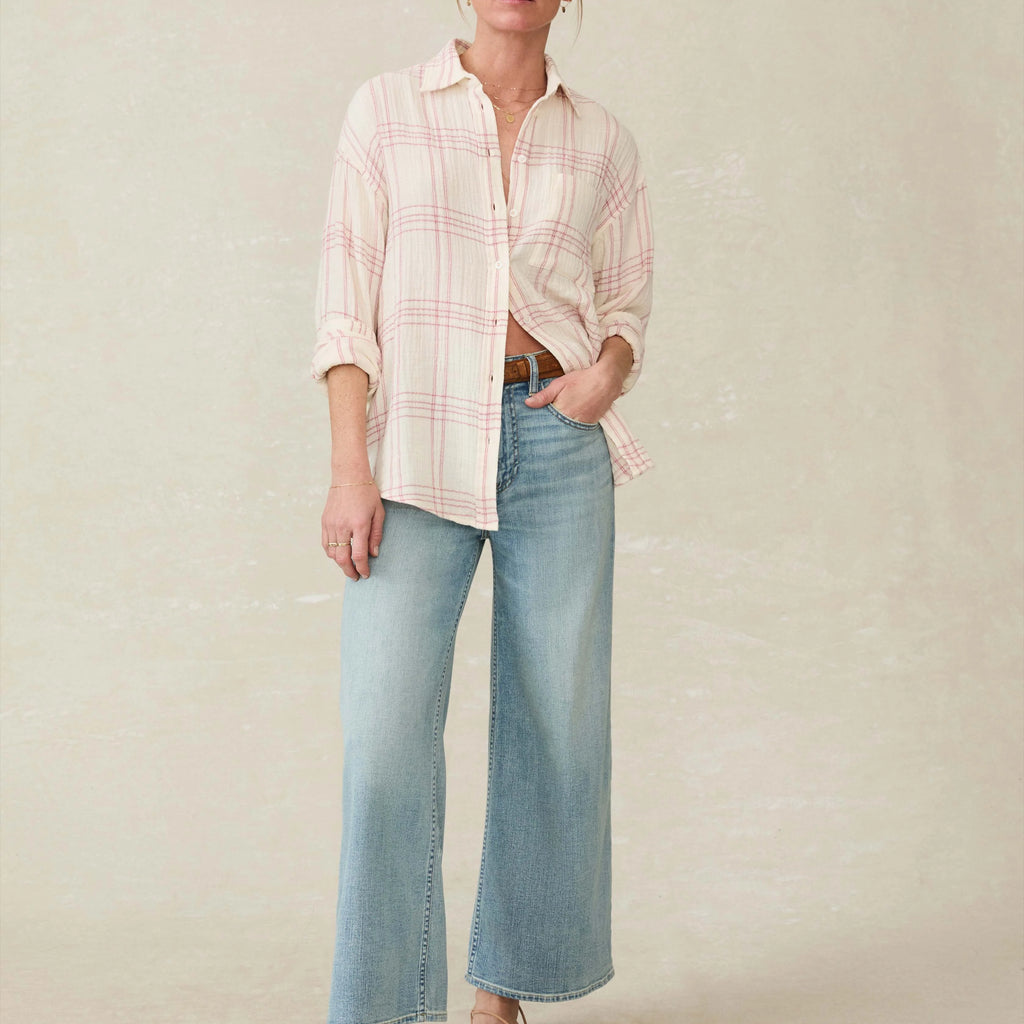 Faherty Dune Cotton Gauze Relaxed Shirt