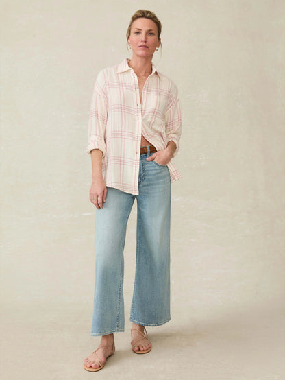Faherty Dune Cotton Gauze Relaxed Shirt