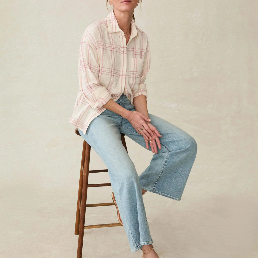 Faherty Dune Cotton Gauze Relaxed Shirt