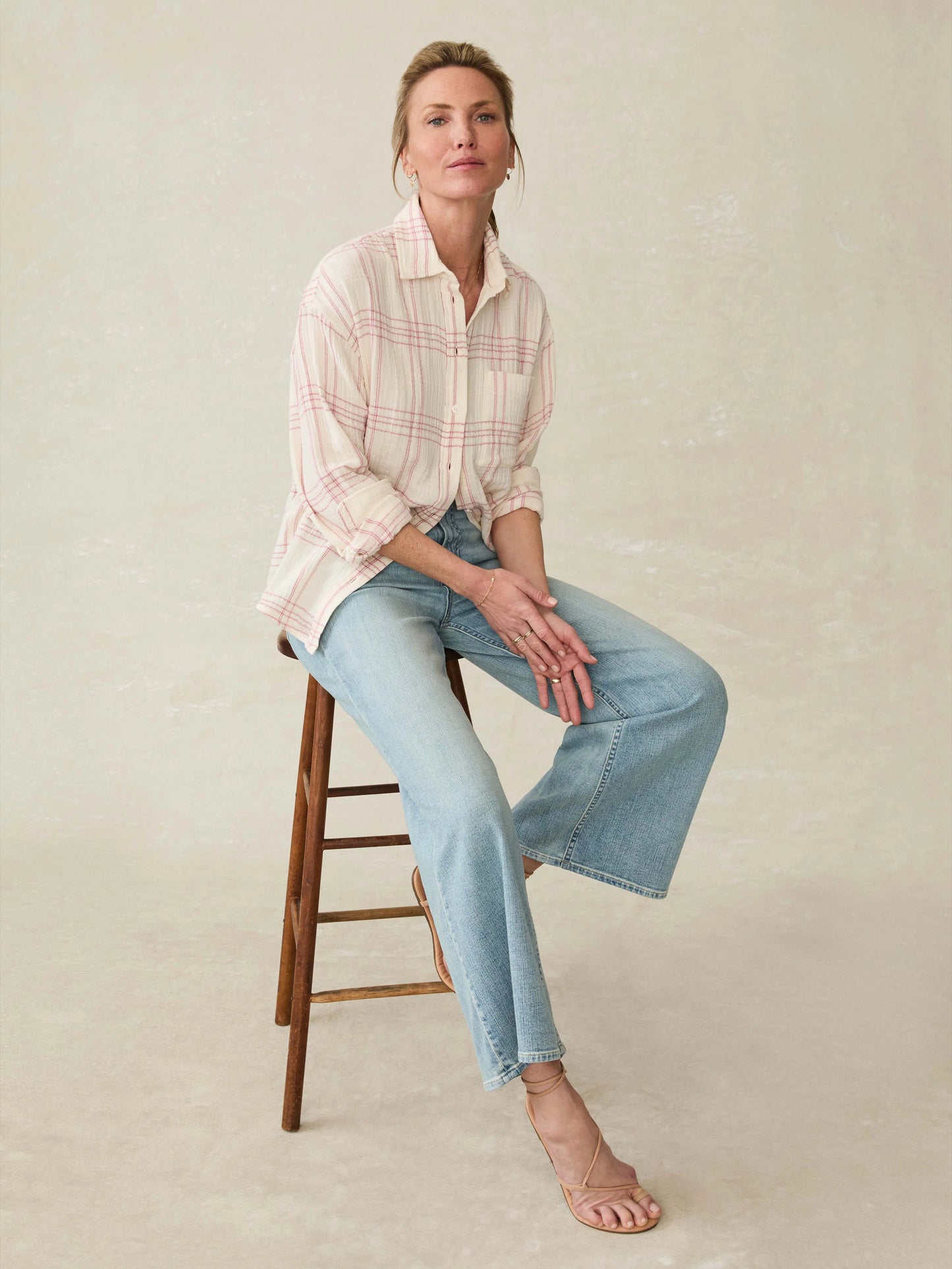 Faherty Dune Cotton Gauze Relaxed Shirt