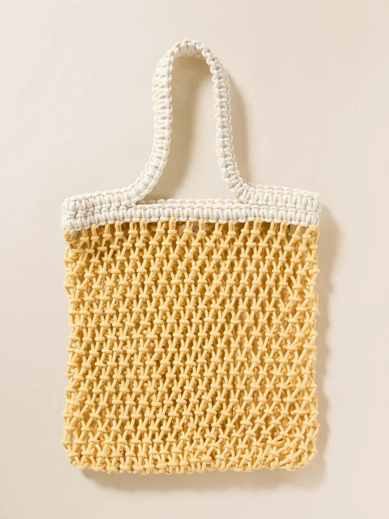Faherty Sunwashed Macrame Tote