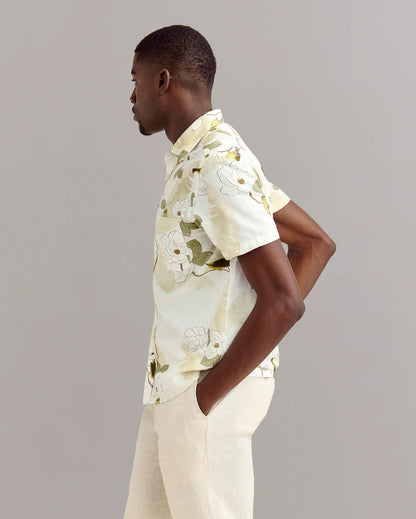 Billy Reid Short Sleeve Grid Yellowhammer Treme Shirt