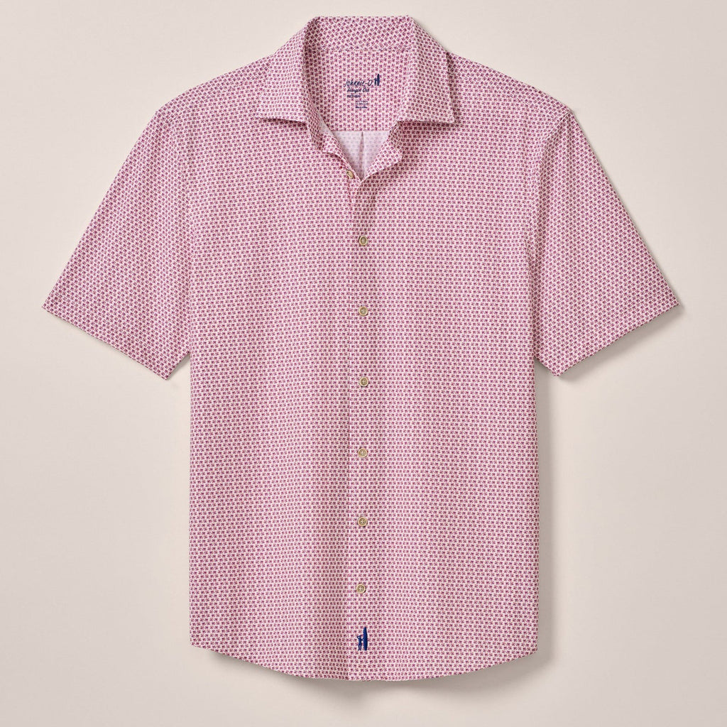 Johnnie-O Short Sleeve Hangin' Out Knit Button Down Shirt
