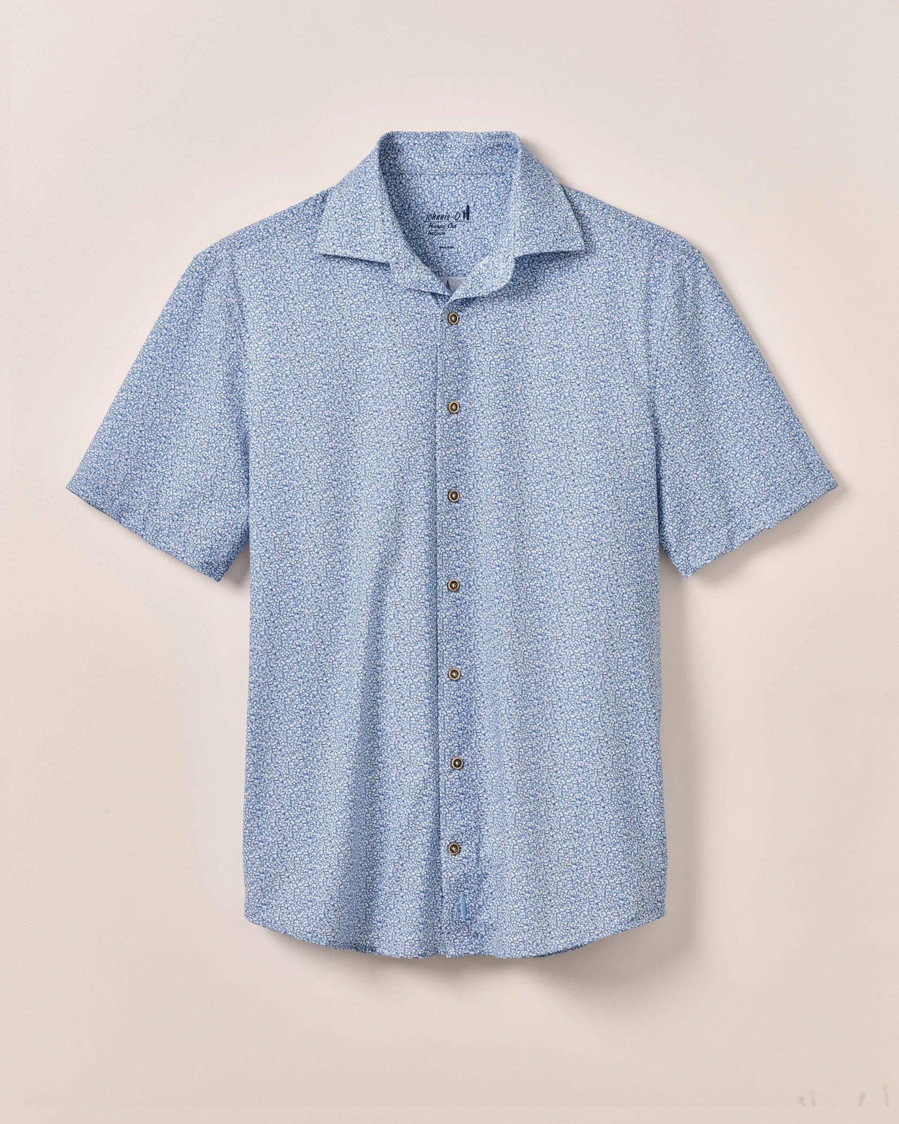 Johnnie-O Short Sleeve Hangin' Out Knit Button Down Shirt - Waylan