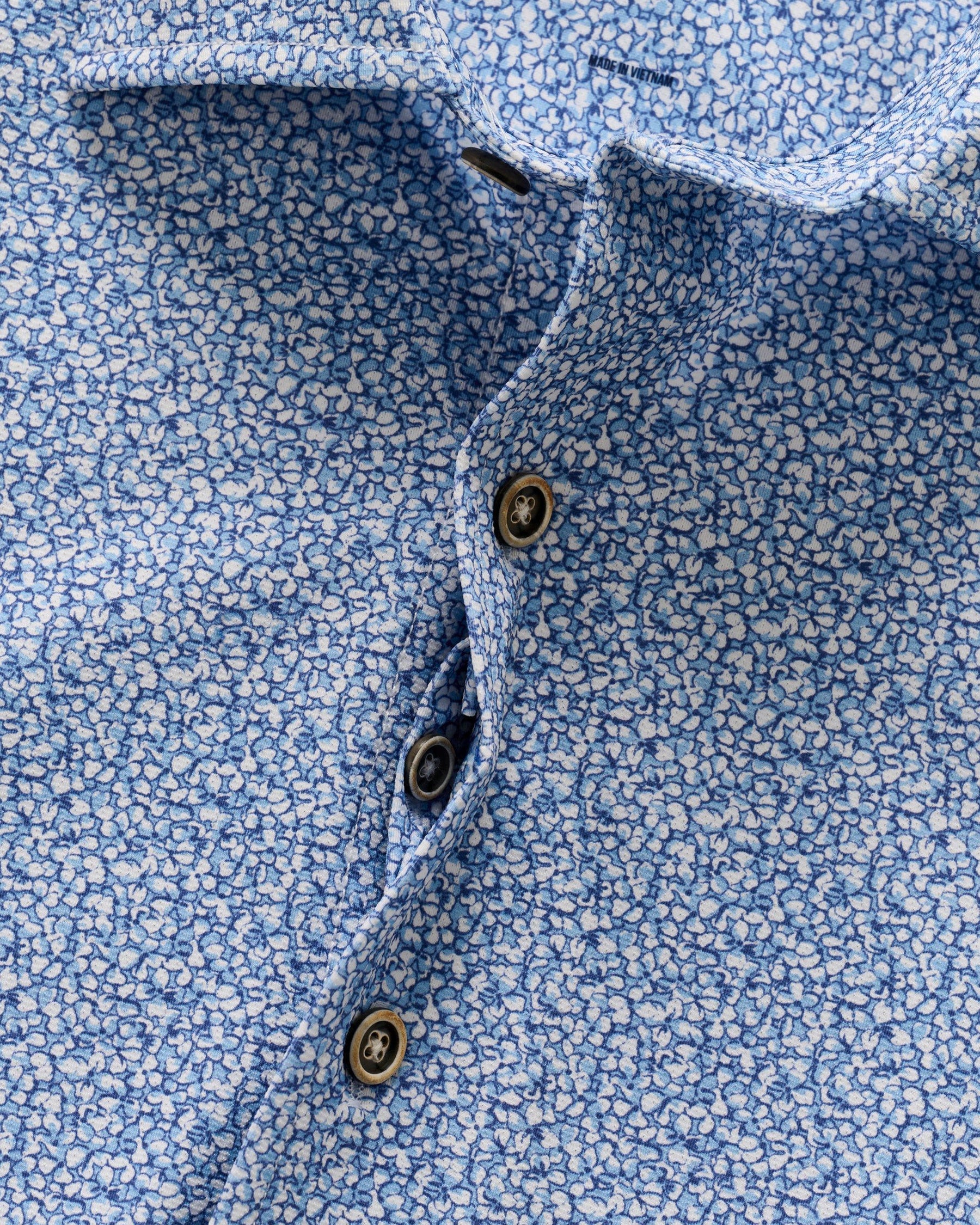 Johnnie-O Short Sleeve Hangin' Out Knit Button Down Shirt - Waylan