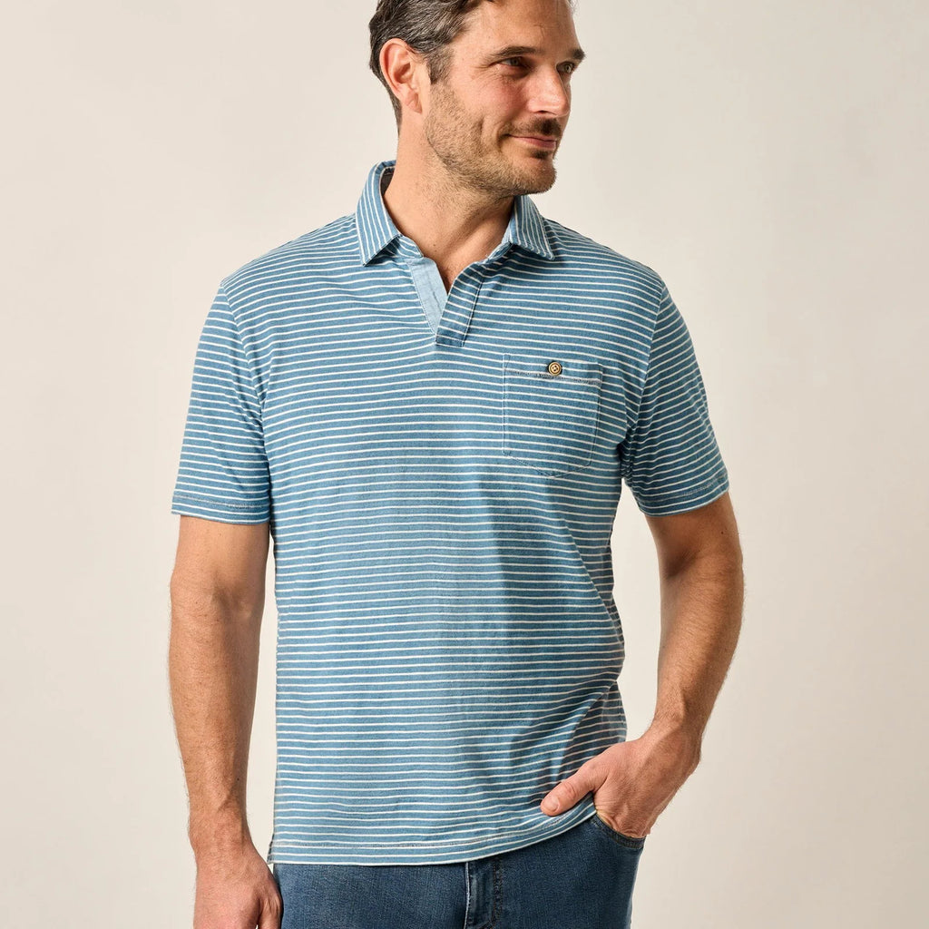 Johnnie-O Johnny Collar Cotton Polo Brandt