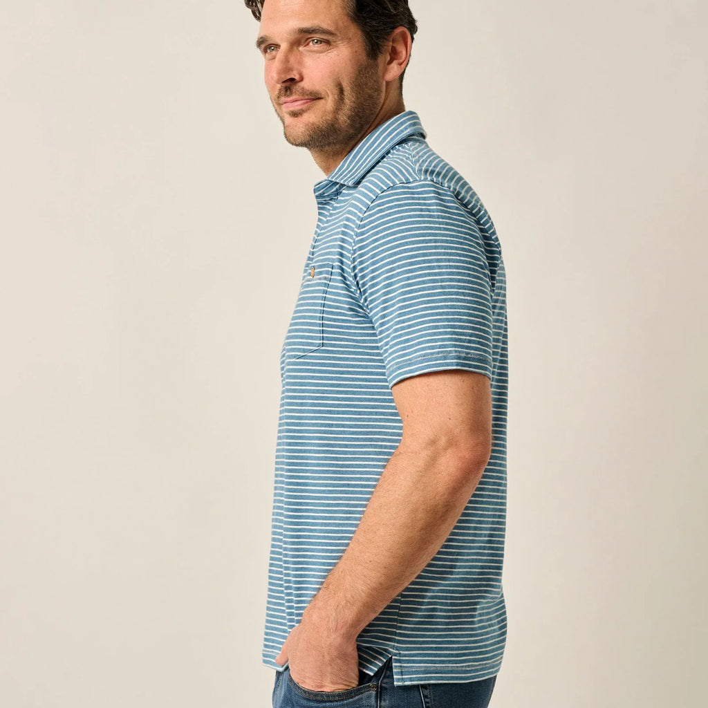 Johnnie-O Johnny Collar Cotton Polo Brandt