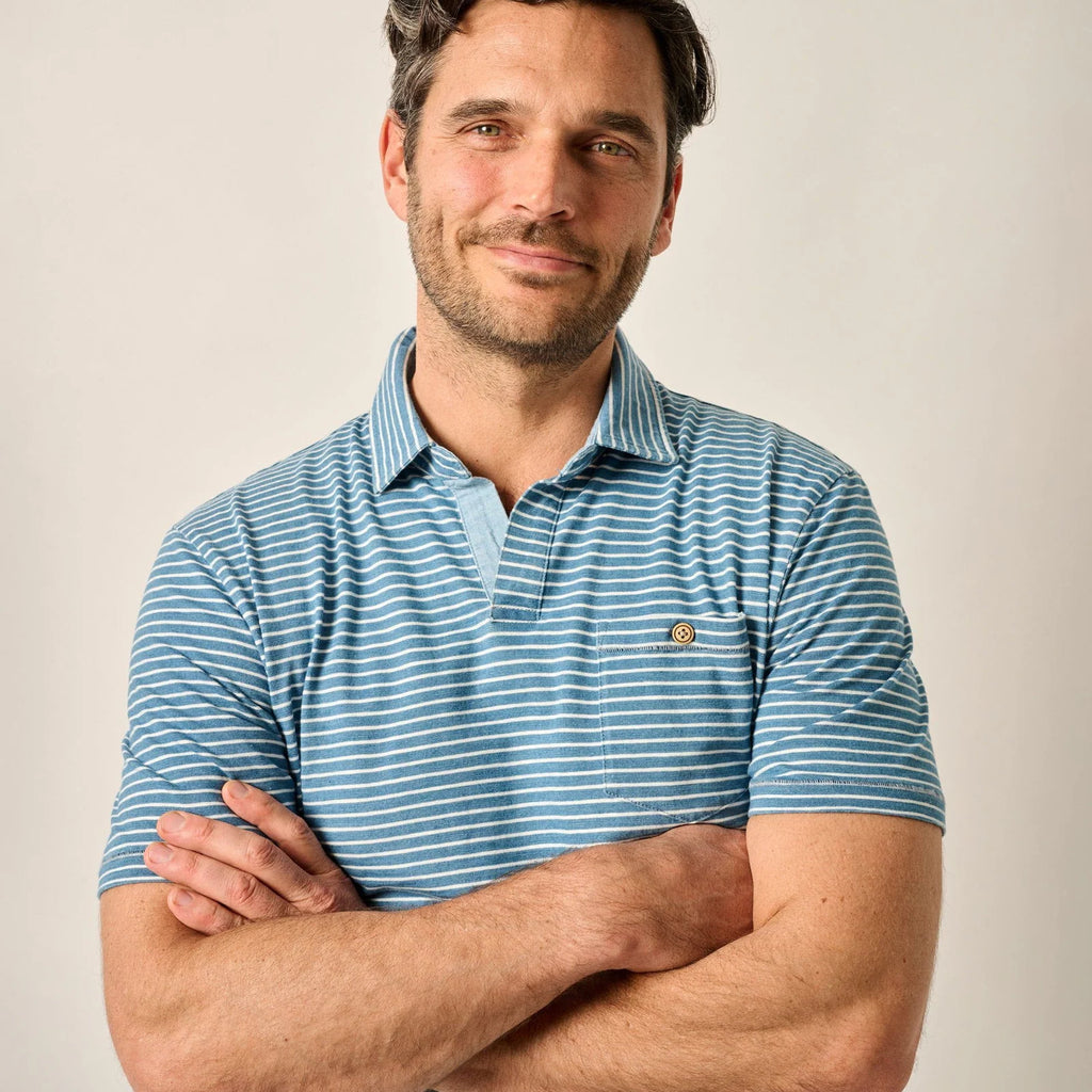 Johnnie-O Johnny Collar Cotton Polo Brandt