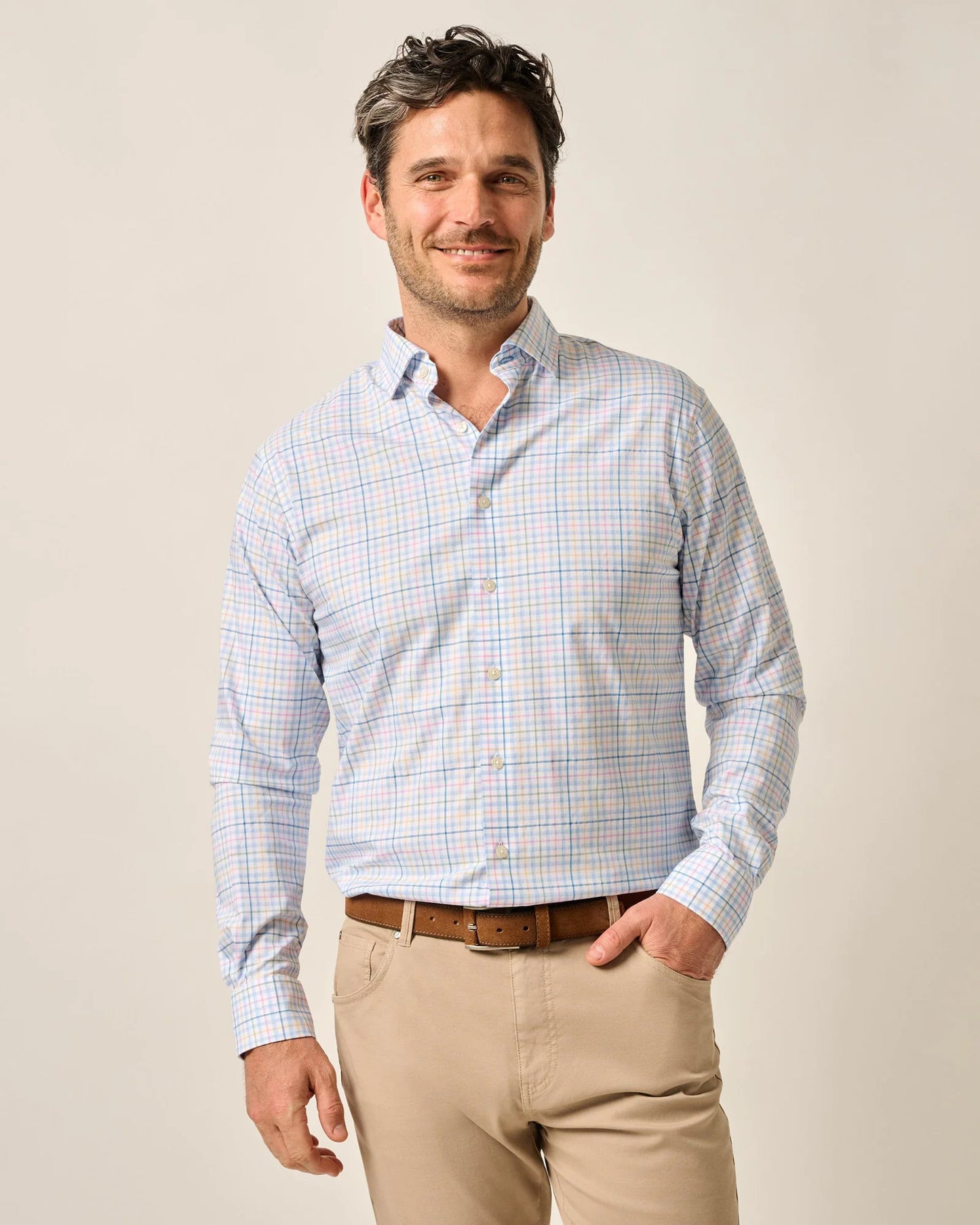 Johnnie-O Performance Button Up Shirt - Singleton