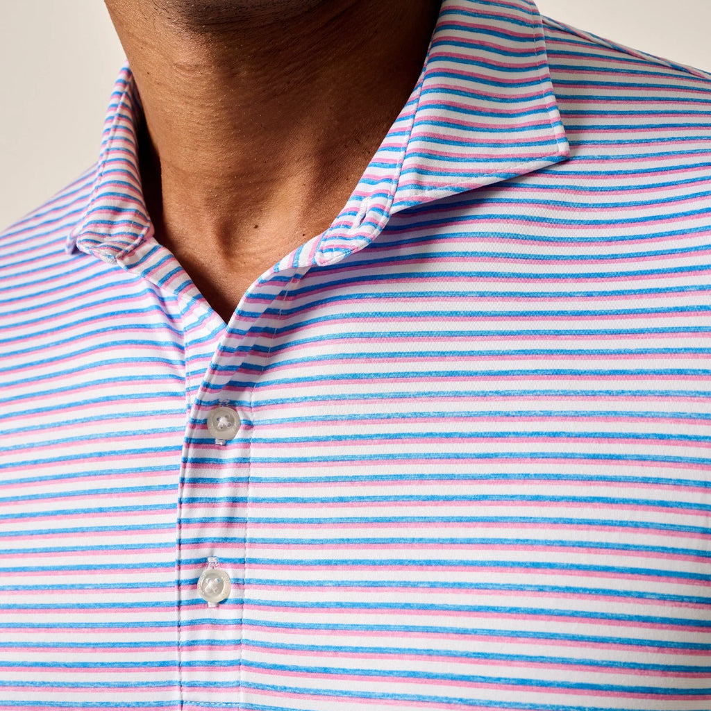 Johnnie-O Featherweight Performance Polo - Warwick Stripe