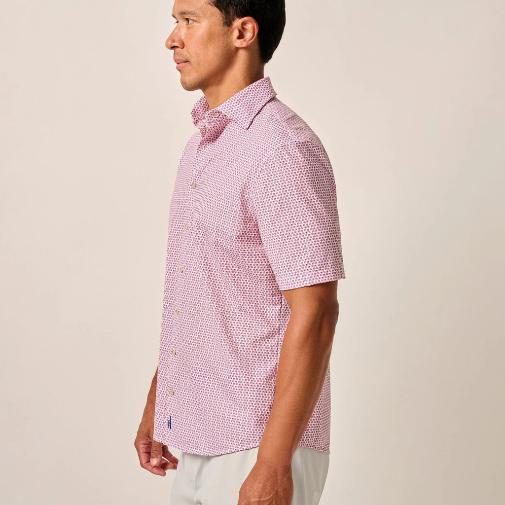 Johnnie-O Short Sleeve Hangin' Out Knit Button Down Shirt
