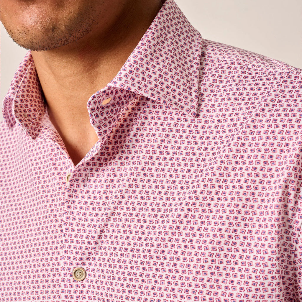 Johnnie-O Short Sleeve Hangin' Out Knit Button Down Shirt