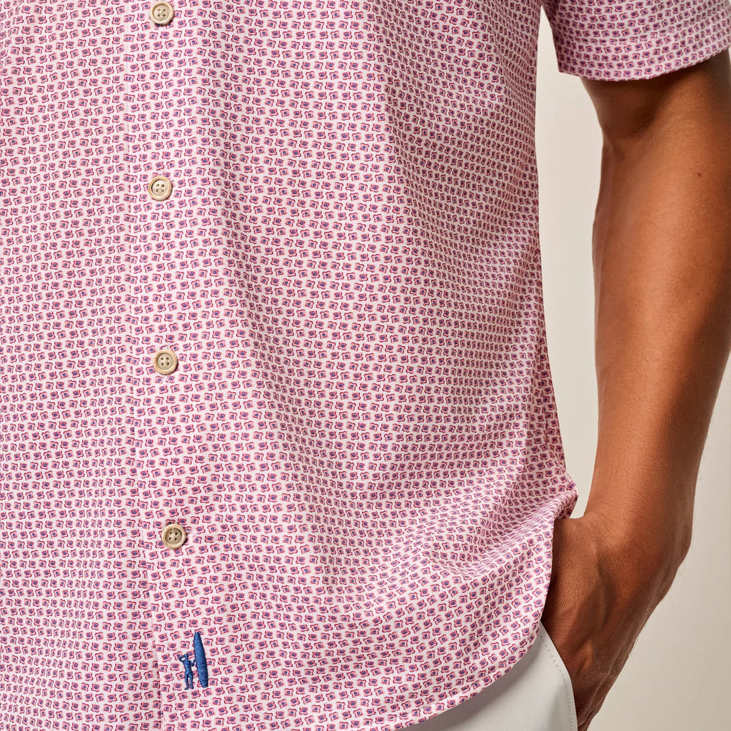 Johnnie-O Short Sleeve Hangin' Out Knit Button Down Shirt