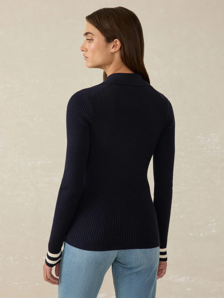 Faherty Stretch Cotton Cashmere Rib Polo