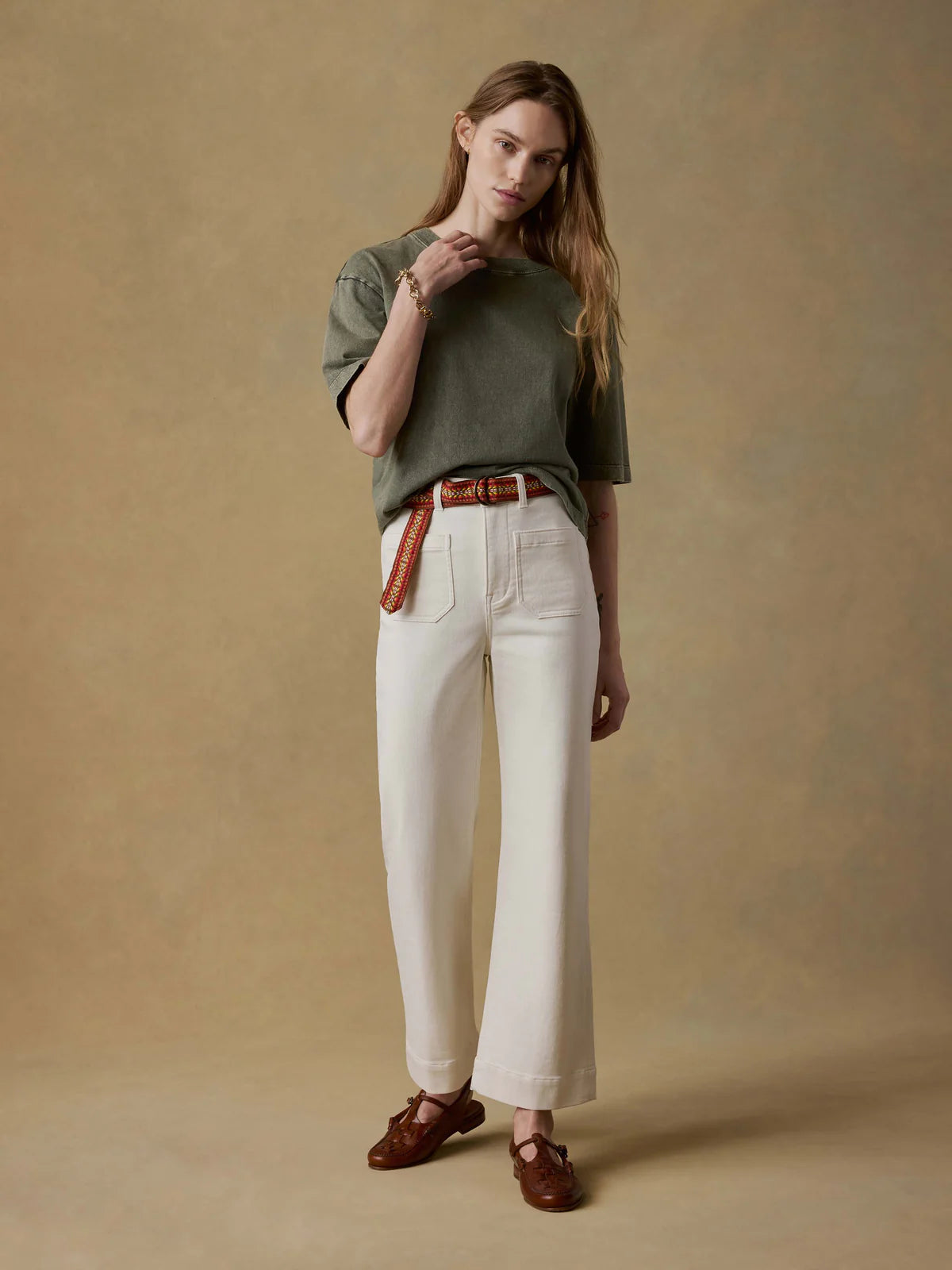 Faherty Stretch Terry Patch Pocket Ankle Pant