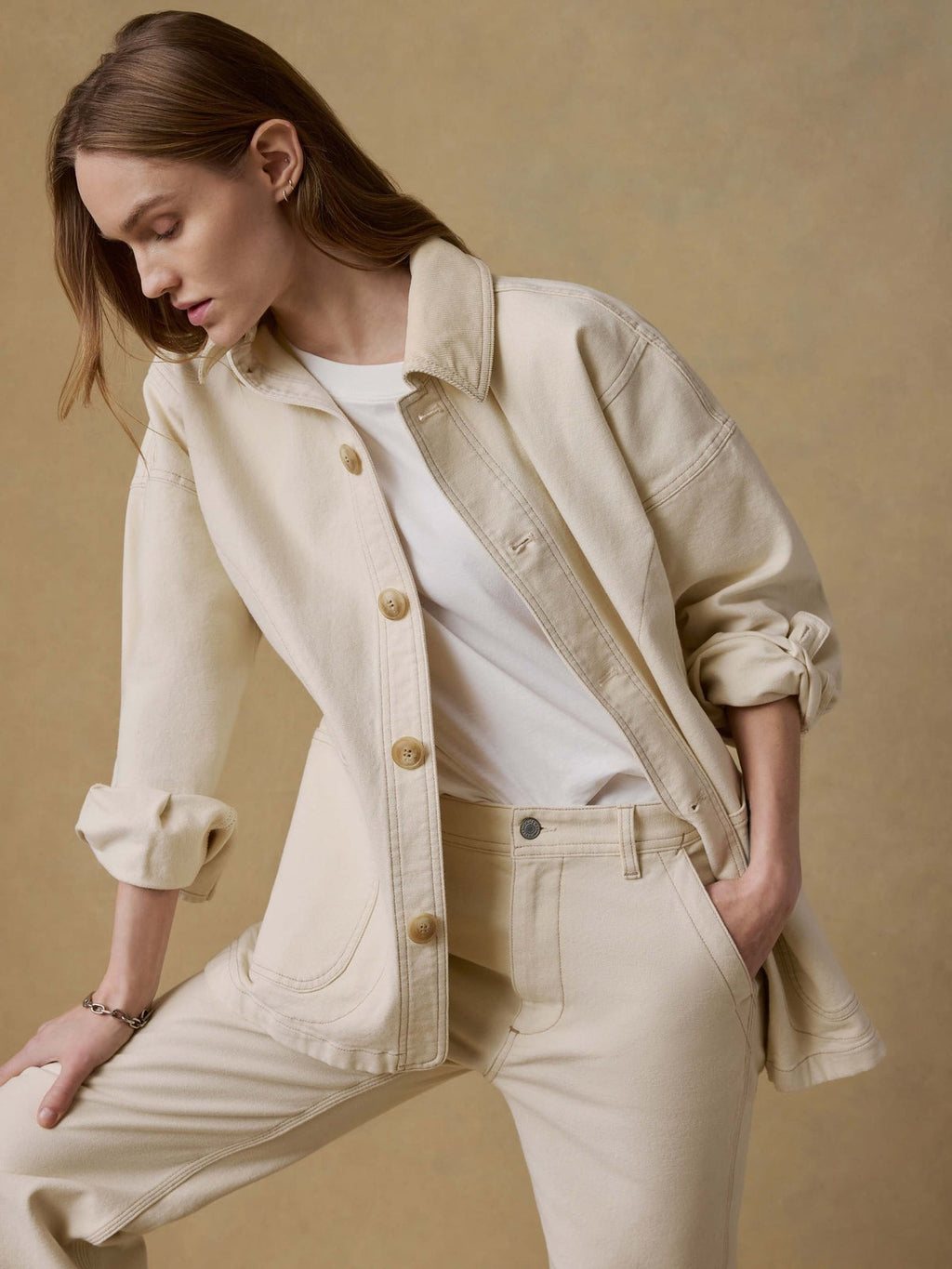 Faherty Sunwashed Canvas Chore Jacket