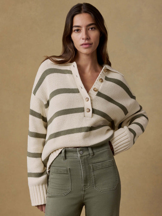 Faherty Sunwashed Cotton Polo Sweater