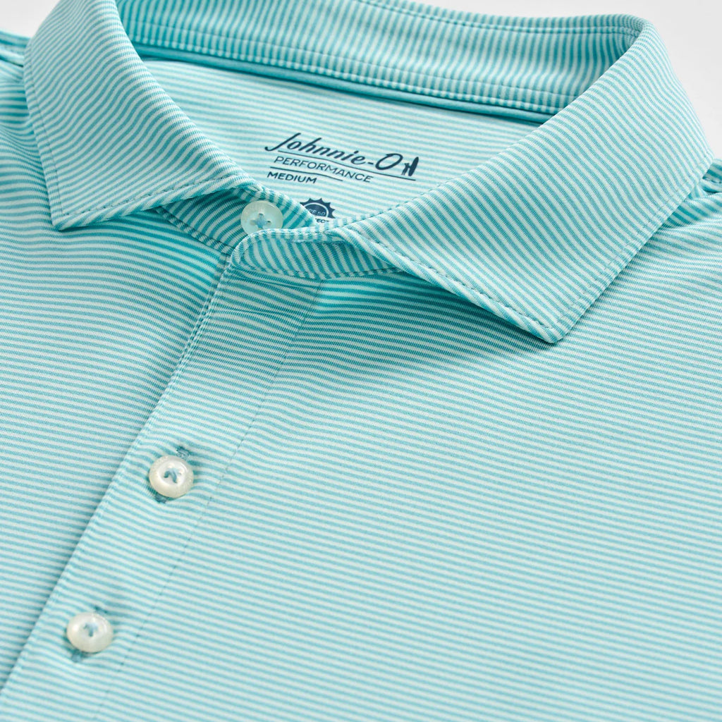 Johnnie-O Lyndonn Striped Jersey Performance Polo