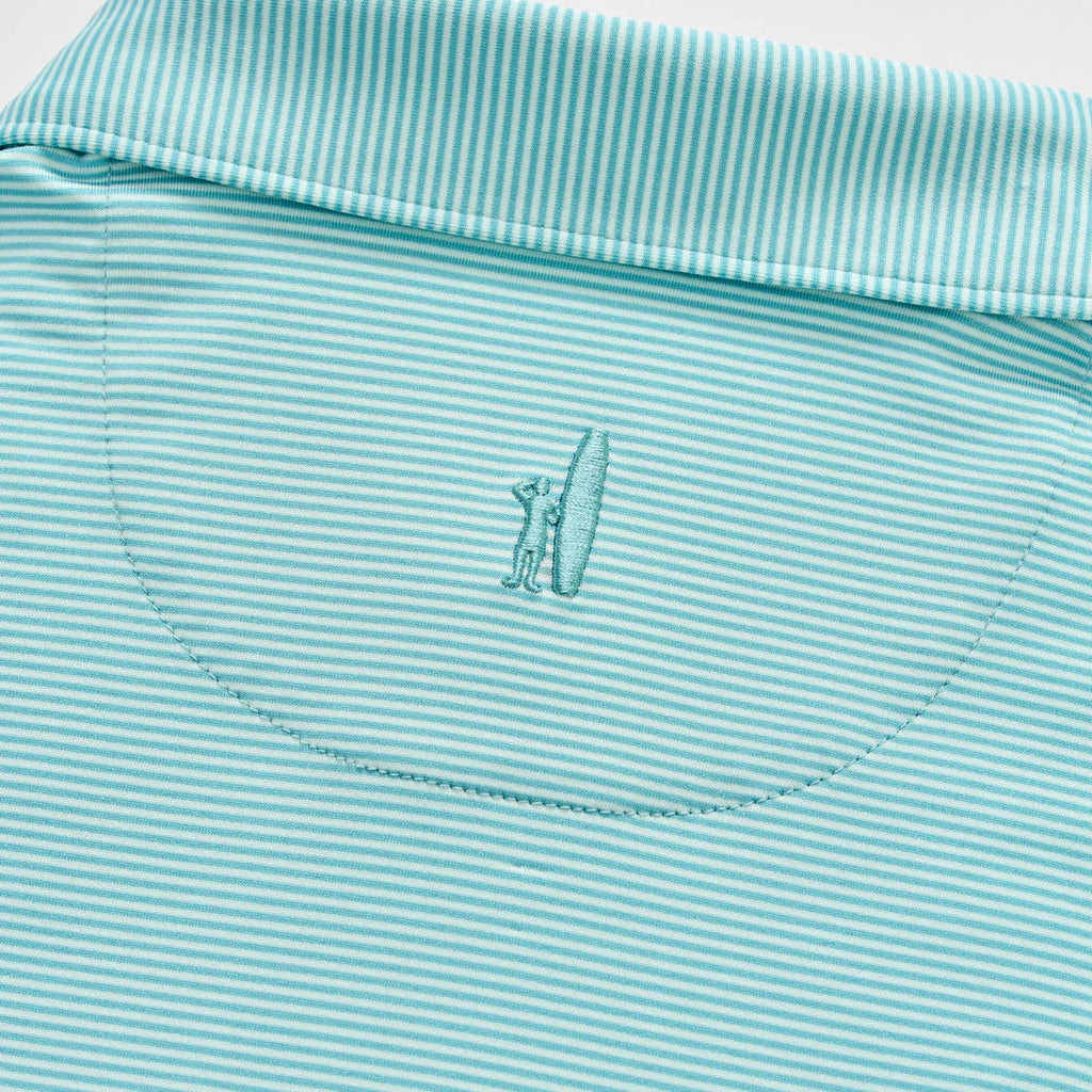 Johnnie-O Lyndonn Striped Jersey Performance Polo