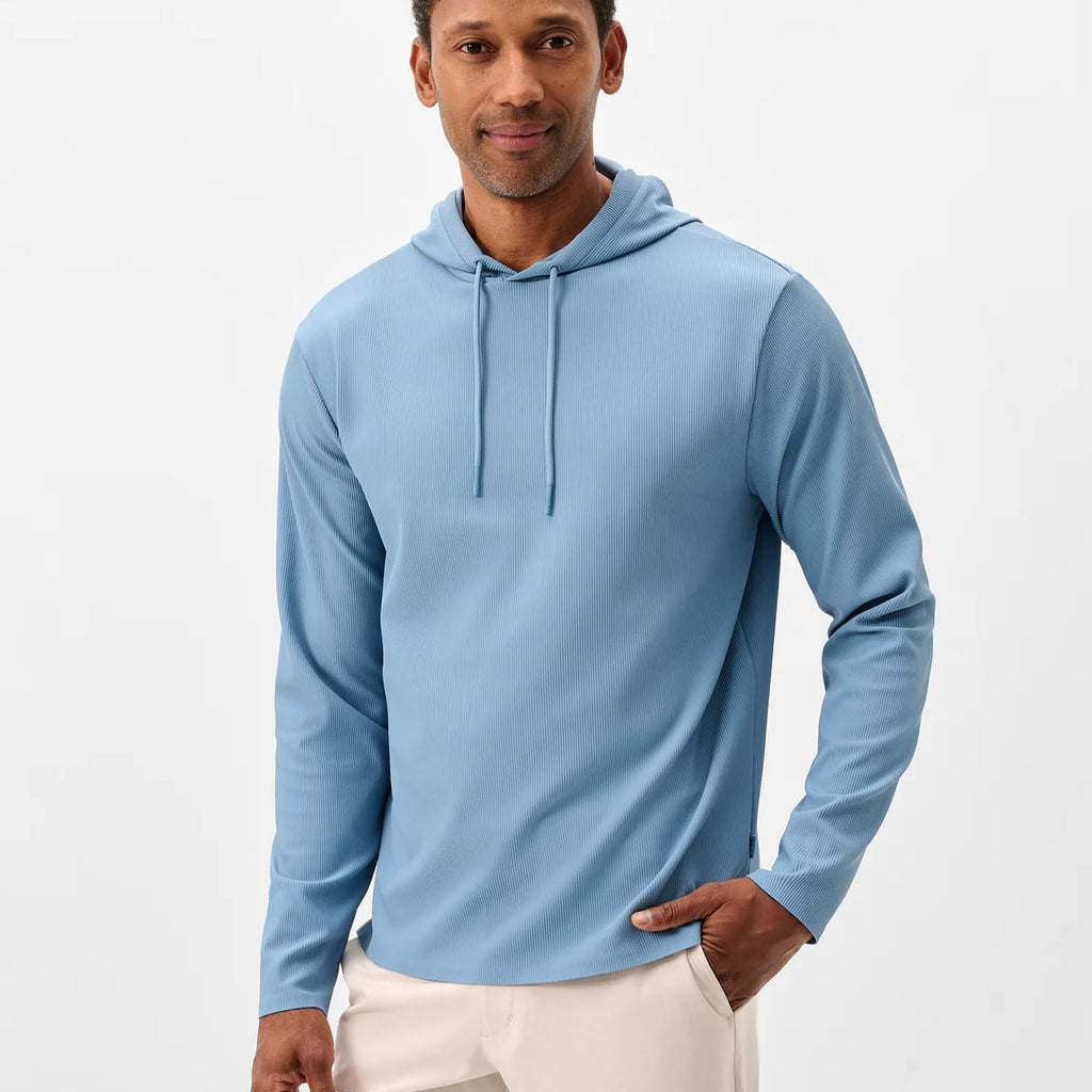 Johnnie-O Hoppin Ribbed Knit Performance Hoodie
