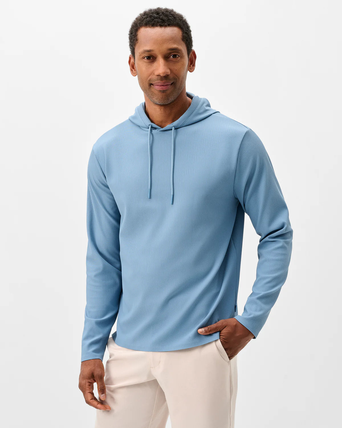 Johnnie-O Hoppin Ribbed Knit Performance Hoodie