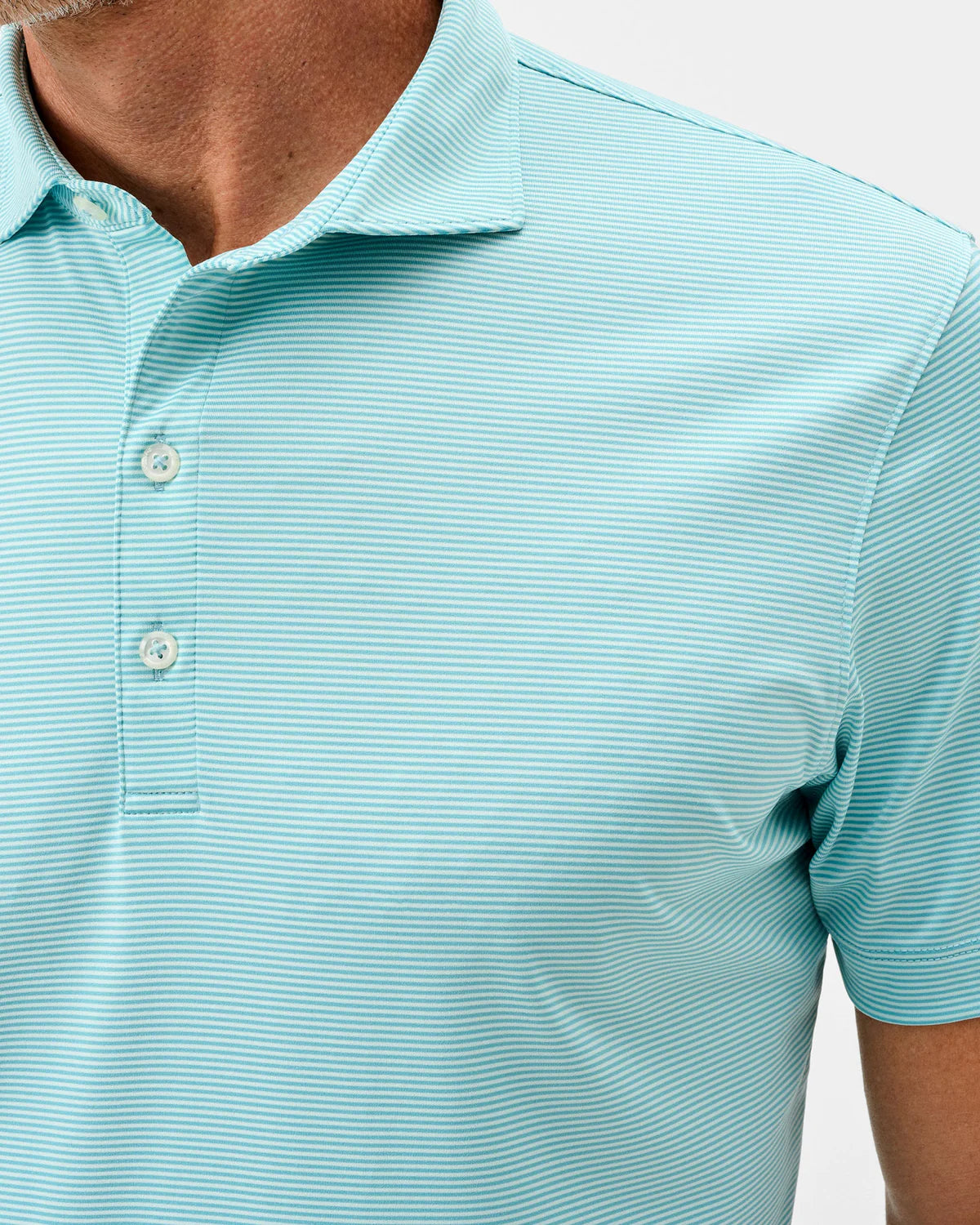 Johnnie-O Lyndonn Striped Jersey Performance Polo