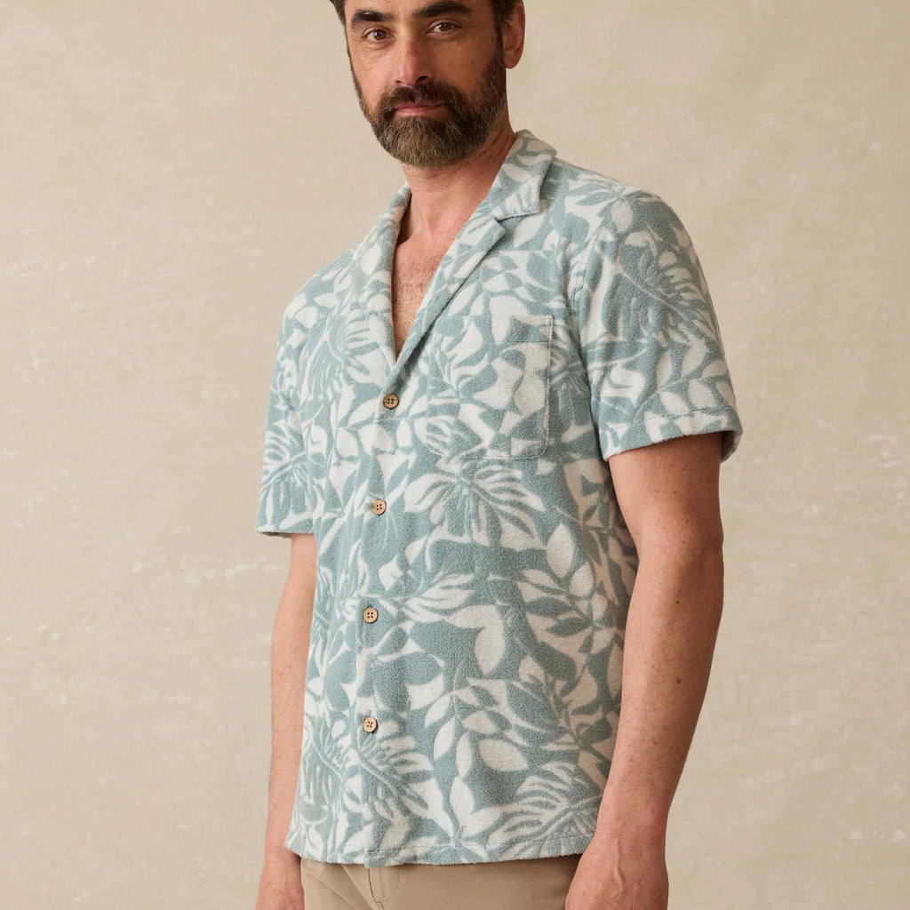 Faherty Short-Sleeve Cabana Towel Terry Shirt