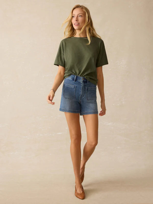 Faherty Stretch Terry Patch Pocket Short