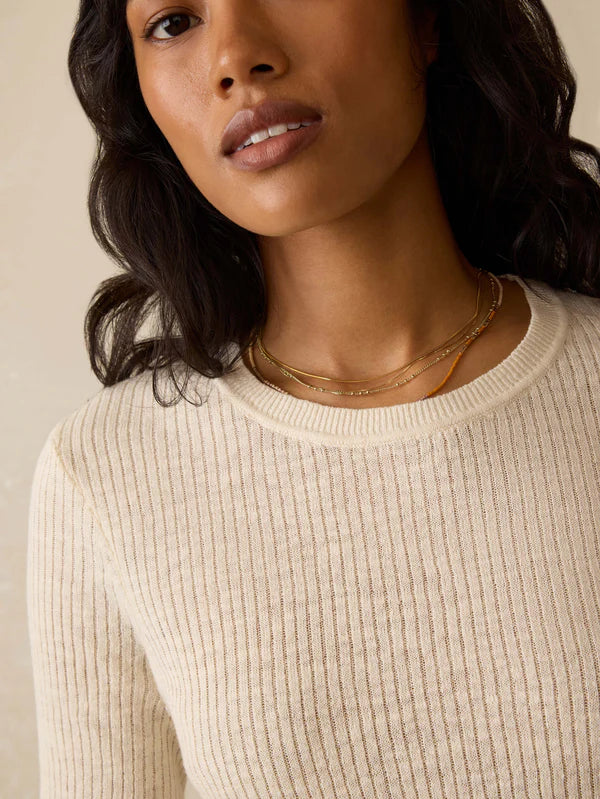 Faherty Miramar Linen Mini Rib Tee
